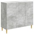 vidaXL Servírovacia skriňa Betónovo sivá 89 x 34,5 x 80 cm