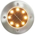 vidaXL Zapustené solárne svetlá do zeme 8 ks, LED svetlá, RGB farby