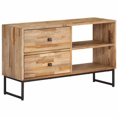 vidaXL TV stolík z recyklovaného teakového dreva 90x30x55 cm