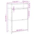 vidaXL Botník hnedý dub 75x34x112 cm kompozitné drevo
