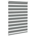 vidaXL Zebra roleta tmavošedá 110x100 cm šírka látky 105,9cm polyester