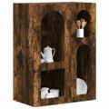 vidaXL Servírovacia skriňa ELST Dymová dub 59 x 35 x 80.5 cm