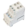 Blok na rozdelenie fáz UVB 100 L, 1pól., 101A, 1000V, sivý, na DIN