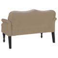 vidaXL Chesterfield lavica Kapučínová 120,5 x 65 x 75 cm Umelá koža
