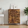 vidaXL Servírovacia skriňa Dymový dub 66 x 34,5 x 90 cm