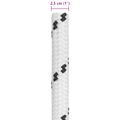 vidaXL Lano na čln 2.5 mm 25 m Biela Polyester