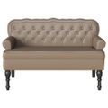vidaXL Chesterfield lavica Kapučínová 119,5 x 64,5 x 75 cm Umelá koža