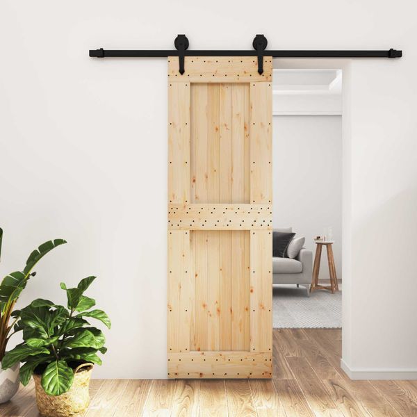 vidaXL Posuvné dvere Prírodná a čierna 70 x 210 cm