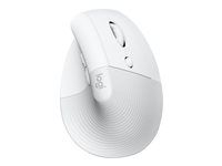 Vertikálna myš - ergonomická - optická - 6 tlačidiel - bezdrôtová - Bluetooth - USB prijímač Logitech Logi Bolt - belavá - pre Apple MacBook