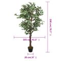 vidaXL Umelý fikusový strom 1260 listov 200 cm zelený