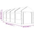 vidaXL Altánok so strechou, biely 8,92x2,28x2,69 m, polyetylén