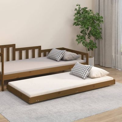 vidaXL Posteľný rám medovohnedý 90x190 cm borovicový masív