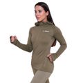 Dámska bežecká mikina 1/2 Zip Pulse Vetiver - GymBeam, veľkosť L, veľkosť oblečenia L