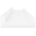 vidaXL Nástenné police 4 ks, lesklé biele 60x9x3 cm