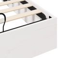 vidaXL Posteľový rám s úložným priestorom Biely 150 x 200 cm