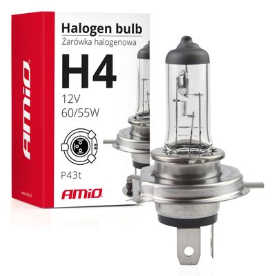 Halogénová žiarovka H4 12V 60/55W UV filter (E8) AMiO-01268