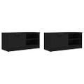 vidaXL TV stolíky 2 ks čierne 80x35x36,5 cm spracované drevo