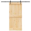 vidaXL Posuvné dvere NARVIK Prírodná a čierna 95 x 210 cm (213,5 cm)