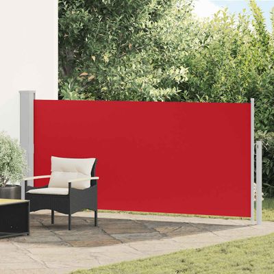 vidaXL Zaťahovacia bočná markíza červená 140 x 300 cm