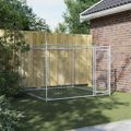 vidaXL Klietka pre psa s dvierkami šedá 2x2x1,5 m pozinkovaná oceľ