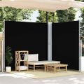 vidaXL Zaťahovacia bočná markíza čierna 200x600 cm
