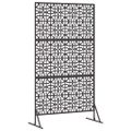 vidaXL Záves na zabezpečenie súkromia 100 x 50 x 180 cm Oceľ Čierna