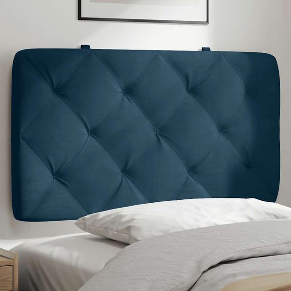 vidaXL Vankúš na čelo postele modrý 80 cm zamat