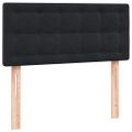 vidaXL Posteľný rám boxspring s matracom a LED čierny 90x210 cm zamat