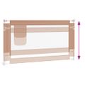 vidaXL Zábrana na detskú posteľ sivohnedá 150x25 cm látka
