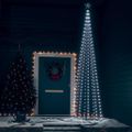 vidaXL Vianočný stromček, kužeľ 400 LED studené biele svetlo 100x360cm