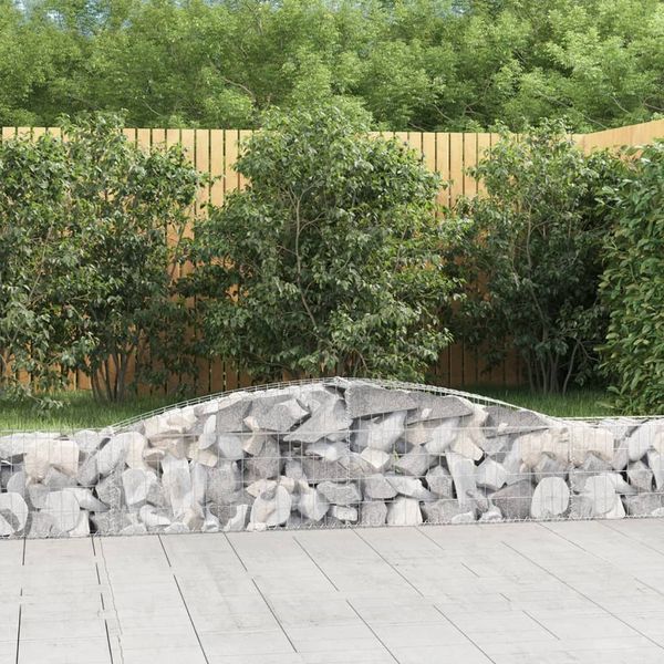 vidaXL Oblúkový gabionový kôš 4 ks 400x30x40/60 cm pozinkované železo