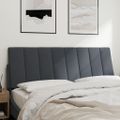 vidaXL Vankúš na čelo postele Hanko tmavosivý 137 cm zamat
