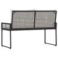 vidaXL Vonkajšia lavička Čierna a krémová biela 118 x 55 x 82 cm