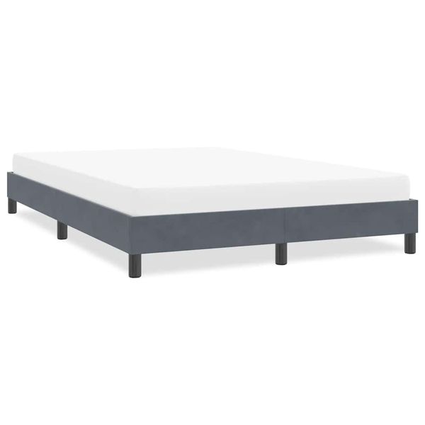vidaXL Rám postele bez matraca Tmavosivá 140x210 cm Zamat