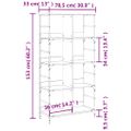 vidaXL Knižnica dub sonoma 78,5x33x153 cm kompozitné drevo