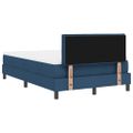 vidaXL Posteľ s pružinovým rámom s vankúšom Modrá 120 x 200 cm látka