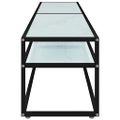 vidaXL TV stolík biely mramorový 180x40x40,5 cm tvrdené sklo