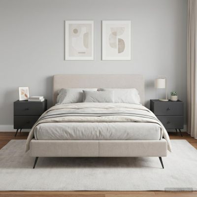 vidaXL Nočný stolík 2 ks Čierna 43 x 34,5 x 47,5 cm Kompozitné drevo