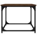vidaXL Konferenčný stolík hnedý dub 80x50x40 cm sprac. drevo a železo