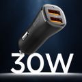 Spigen Essential EV302 2-Port 30W Nabíjačka do auta čierna