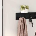 vidaXL Vešiak na stenu Nástenná montáž Čierny dub 80 x 10,5 x 10,5 cm