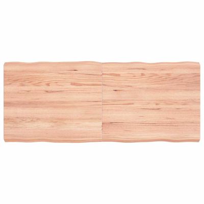 vidaXL Stolová doska svetlohnedá 120x50x(2-6)cm ošetrený masív hrany