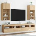 vidaXL TV skrinky s LED svetlami 2 ks dub sonoma 40,5x30x90 cm