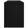 vidaXL Nástenná polica v tvare kocky, čierna 69,5x29,5x37 cm, MDF