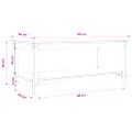 vidaXL Konferenčný stolík biely 110x55x45 cm borovicový masív