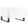 vidaXL Konferenčné stolíky 2 ks lesklé biele 50x46x35 cm cm kom. drevo