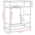 vidaXL Komoda, dub sonoma, 69x35x80 cm, imitácia dreva