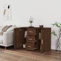 vidaXL Komoda hnedý dub 91x29,5x65 cm spracované drevo