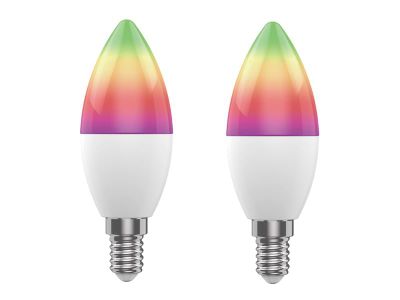 Smart LED žiarovka E14 5W RGB CCT WOOX R9075/2pack WiFi Tuya sada 2ks