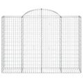 vidaXL Oblúkové gabionové koše 11 ks 200x50x140/160 cm pozink. železo